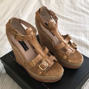 Steven by Steve Madden platform leather sandals.